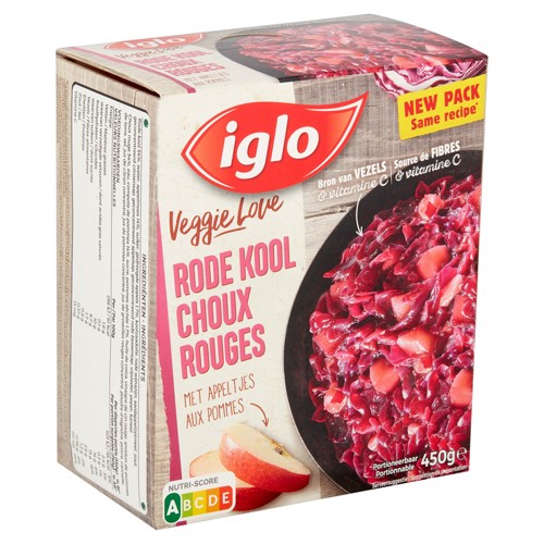 Iglo Veggie Love Choux Rouges aux Pommes 450 g