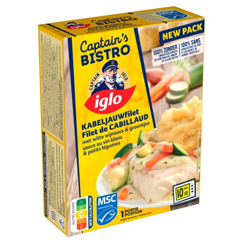 Iglo Cod Fillet White Wine Sauce And Vegetables 450 g