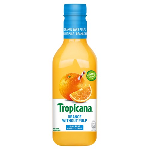 Tropicana Jus de Fruit Frais Orange Sans Pulpe 90 cl