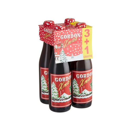 Gordon Xmas The Original 3 + 1 Gratis Bouteilles 4 x 33 cl