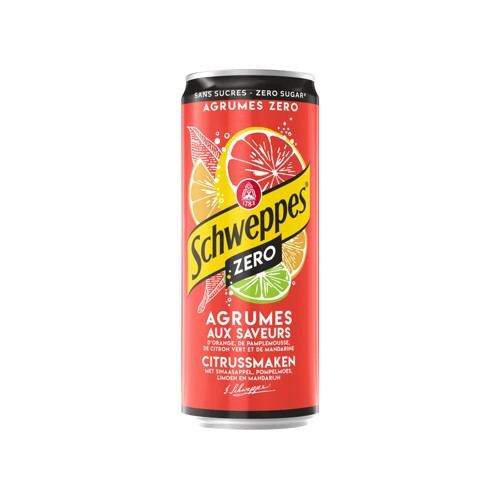 Schweppes Agrum Zero Fles 33cl