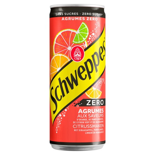 Schweppes Agrum Zero Fles 33cl