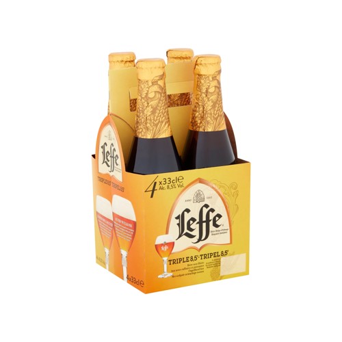 Leffe Triple 8.5° Bière Belge d''Abbaye Bouteilles 4 x 33 cl