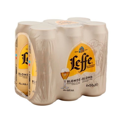 Leffe Bière Belge d''Abbaye Blonde Canettes 6 x 50 cl 