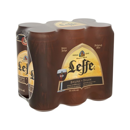 Leffe Bière Belge d''Abbaye Brune Canettes 6x50cl 