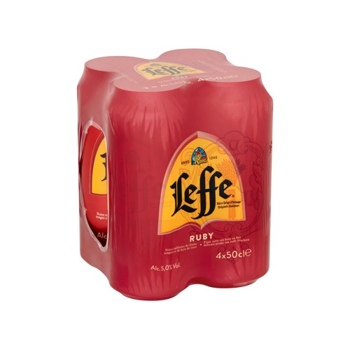 Leffe Bière Belge d''Abbaye Ruby Canettes 4 x 50 cl
