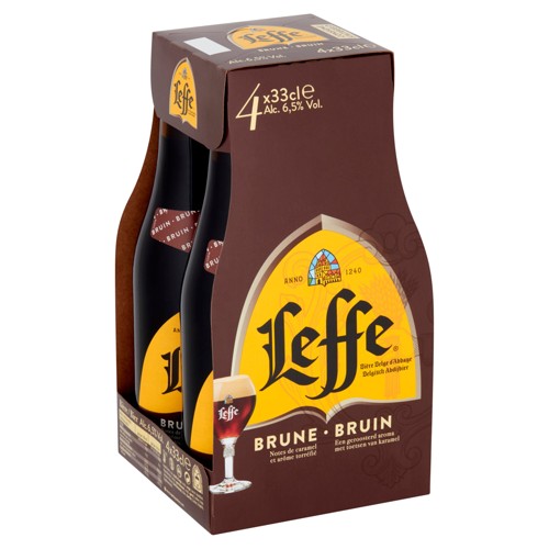 Leffe Abbey Beer Brown 6.5% 4 x 33 cl