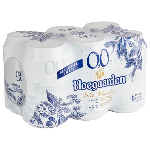 Hoegaarden Blanche 0.0 % Alc Canettes 6 x 33 cl