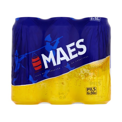 Maes Bière blonde Pils 5.2% ALC 6x50cl Canette