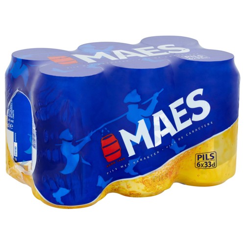 Maes Bière blonde Pils 5.2% ALC 6x33cl Canette