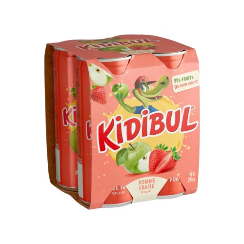 Kidibul Pomme-Fraise 4 x 25 cl