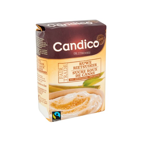 Candico Sucre Roux de Canne Non Raffiné 1 kg