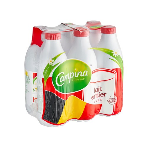 6x Campina Volle Melk PET 1L