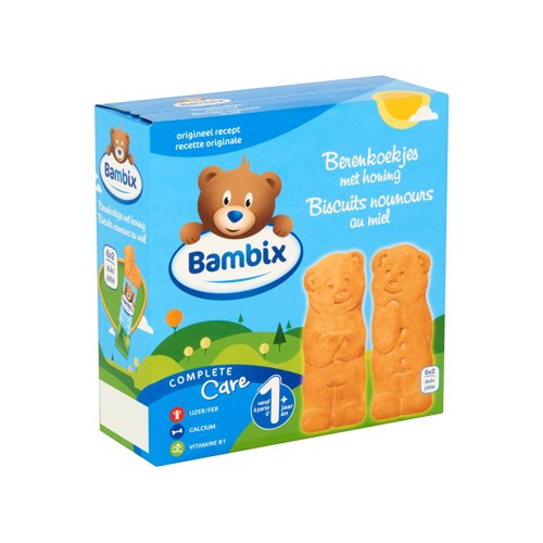 Bambix Biscuits Nounours au Miel à Partir d'' 1+ An 6 x 2 Pièces 150 g
