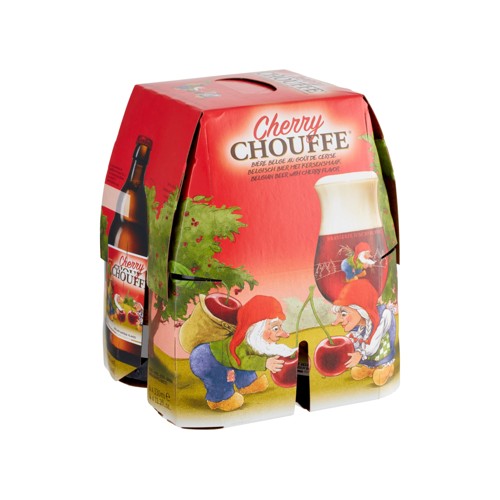 Cherry Chouffe Bière Belge au Goût de Cerise Bouteilles 4 x 330 ml