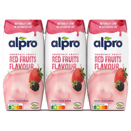 Alpro Boisson Végétale Soja Fruits Rouges 3x250ml