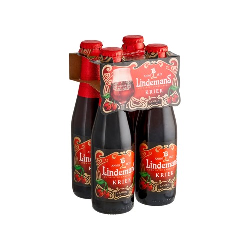Lindemans Authentic Lambic Beer Kriek Bouteilles 4 x 25 cl