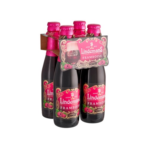 Lindemans Authentic Lambic Beer Framboise Bouteilles 4 x 25 cl