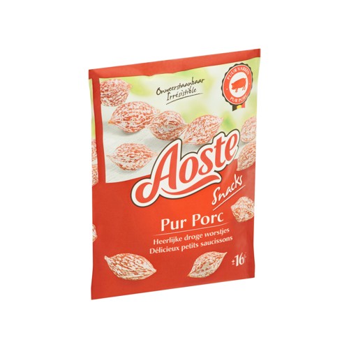 Aoste Pur Porc Saucisses 80g
