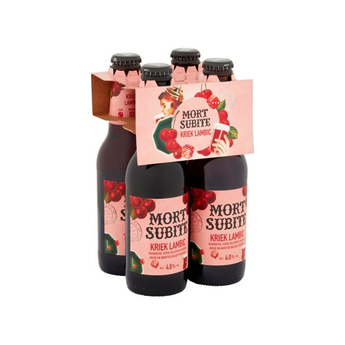 Mort Subite Bière Kriek Lambic 4% ALC 4x25cl Bouteille