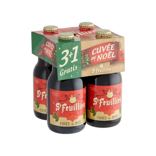 St Feuillien Cuvée de Noël Bière 3+1 Gratis 4 x 33 cl
