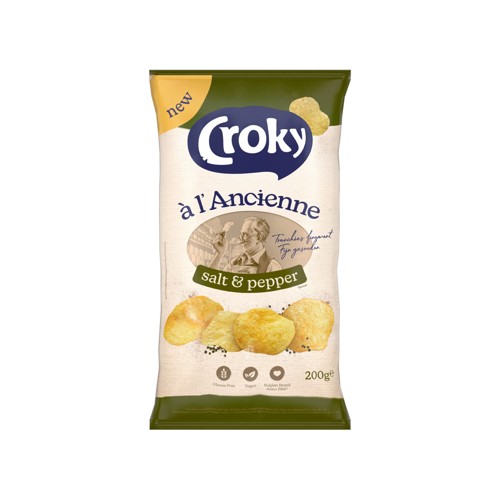 Croky Chips à L''Ancienne Salt & Pepper 200g