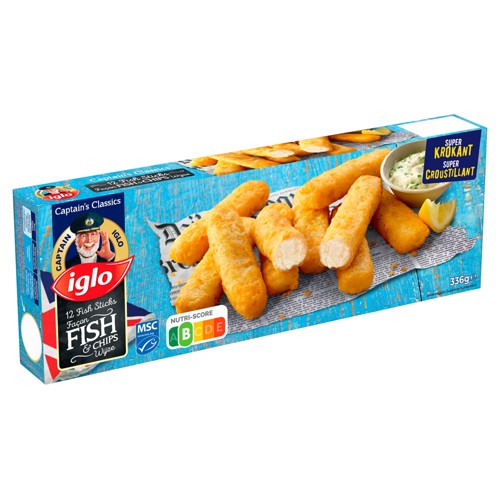 Captain Iglo Captain's Classics Fish Sticks Fish & Chips 12 pcs 336 g