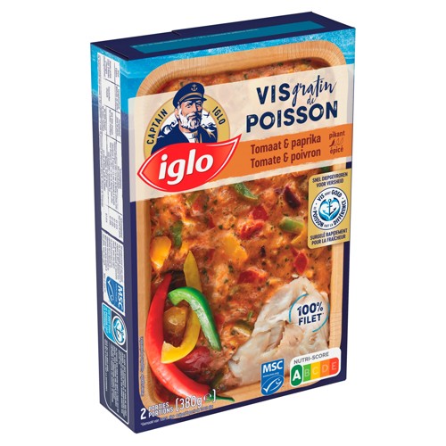 Captain Iglo Fish Gratin Tomato & Bell Pepper 380 g