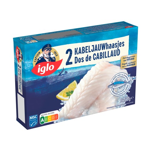 Captain Iglo Dos de Cabillaud 2 Pièces 250 g