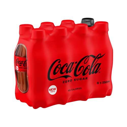 Coca-Cola Zero Coke Soft Drink 8 x 250 ml