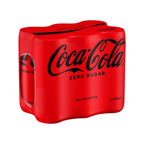 6x Coca-Cola Zero Slim Can 33cl