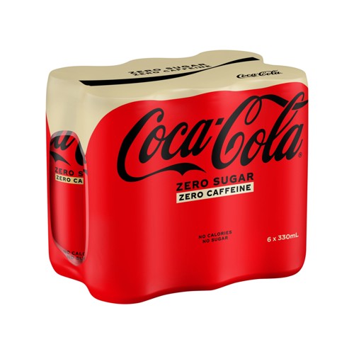 Coca-Cola Zero No Caffeine Coke Soft drink Canette 6 x 330 ml