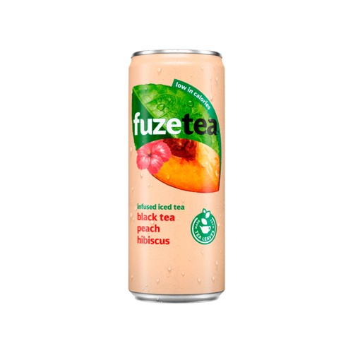 Fuze Tea Black Tea Peach Hibiscus Blik 25cl