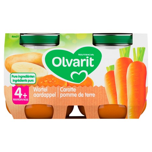 2X OLVARIT WORTEL PUREE 125G