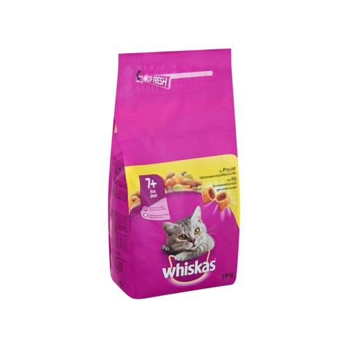 Whiskas Délicieuses 7+ Ans Croquettes Fourrées au Poulet 1.9 kg