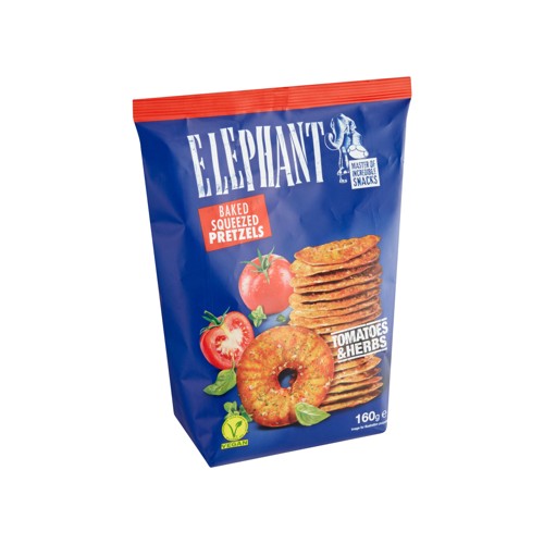 Elephant Baked Squeezed Pretzels Tomatoes & Herbs 160 g