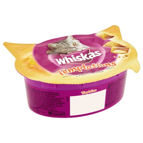 Whiskas Temptations Snack Chat au Poulet et Fromage 60 g