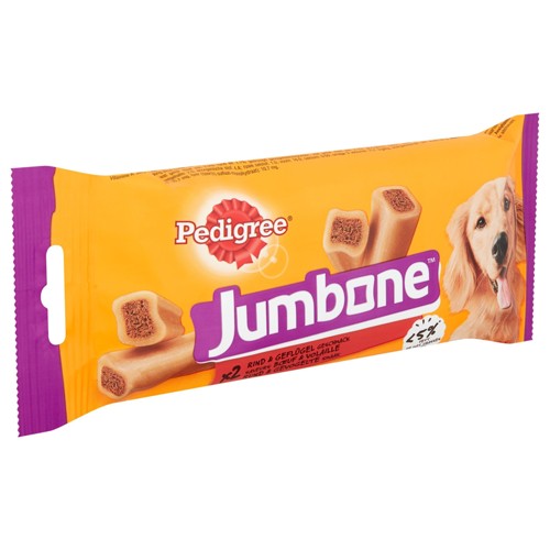 Pedigree Jumbone Saveurs Buf & Volaille 2 Pièces 180 g Snack Chien