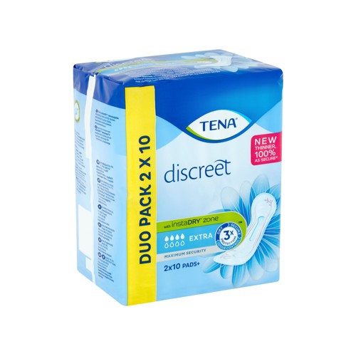 Tena Discreet Extra Duo Pack 2 x 10 Pads+