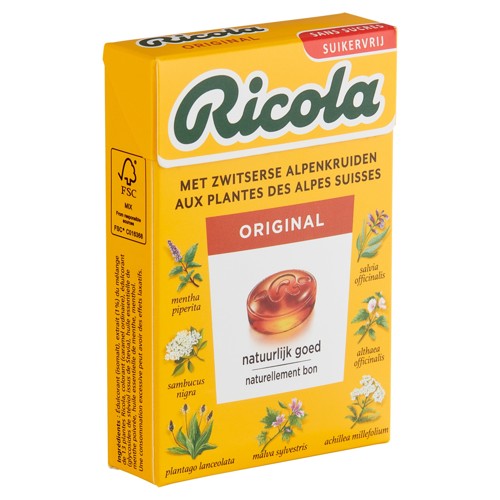 Ricola Original Suikervrij Box 50g