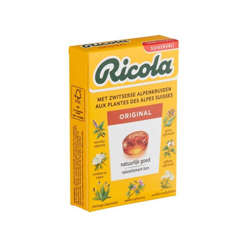 Ricola Original Suikervrij Box 50g
