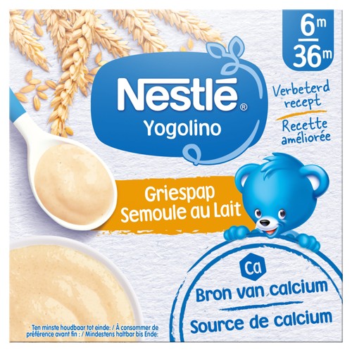 NESTLÉ Yogolino Laitage Semoule au Lait dès 6 mois 4x100g