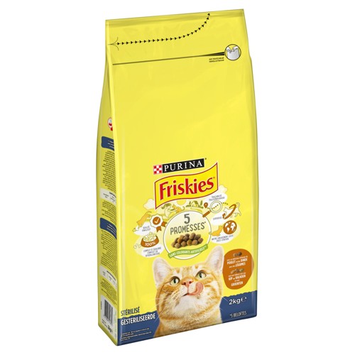 Kat: Purina Friskies gesteriliseerd met een lekkere mix van kalkoen en kip