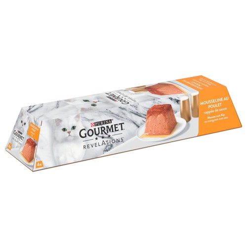 Gourmet Revelations Aliment Chat Mousse Poulet 4x57g