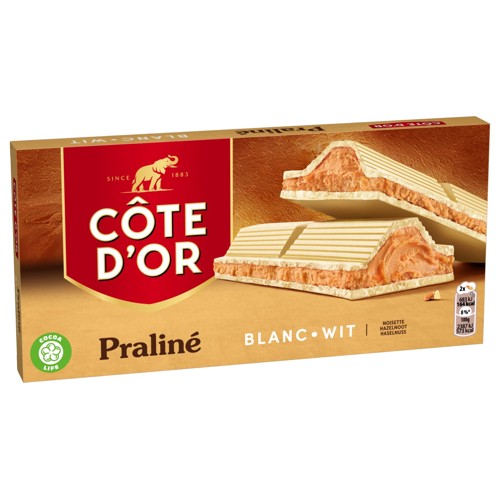 Côte d''Or Tablette Chocolat Blanc Praliné 200g