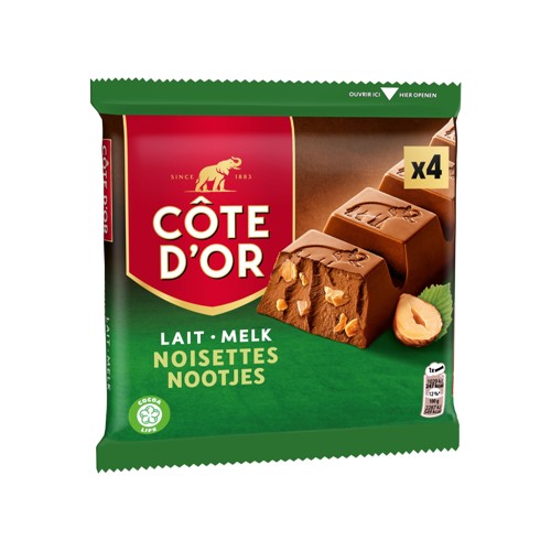 Côte d''Or Barres Chocolat Au Lait Éclats De Noisettes 180g