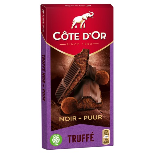 Côte d'Or Chocolade Tablet Pure Chocolade Praliné Truffé 190 g