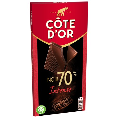 Côte d''Or Fin Intense Tablette Chocolat Noir 70% 100g