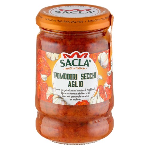 Sacla Pomodori Secchi Aglio Sauce Dried Tomatoes and Garlic 190 g