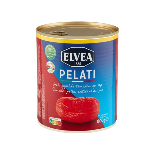 Elvea Gepelde Tomaten 800g